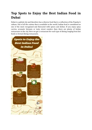 Top Spots to Enjoy the Best Indian Food in Dubai