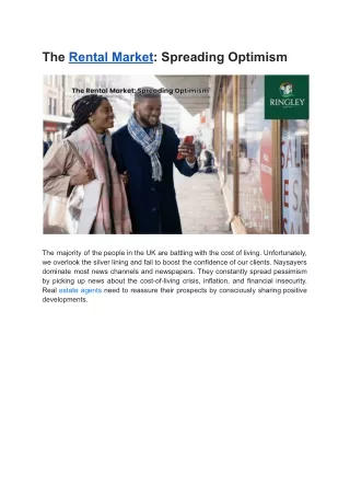 The Rental Market_ Spreading Optimism