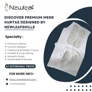 Discover premium Mens Kurtas designed by NewLeafSkills