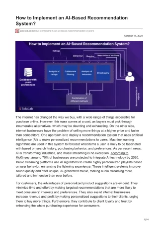 How to Implement an AI-Based Recommendation System