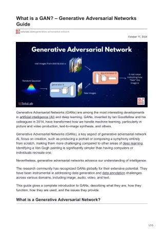 What is a GAN  Generative Adversarial Networks Guide