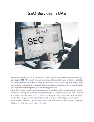 SEO Services in UAE