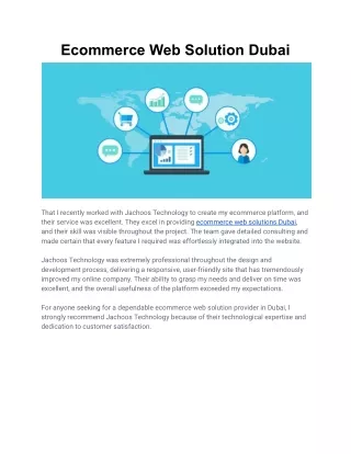 Ecommerce Web Solution Dubai