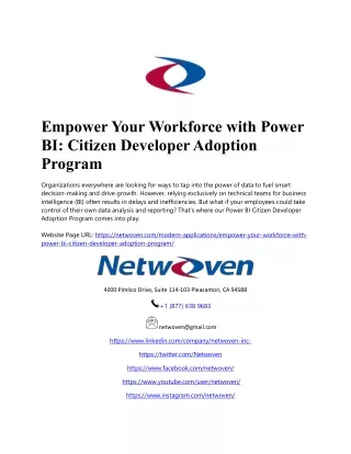 Empower Your Workforce with Power BI Citizen Developer Adoption Program