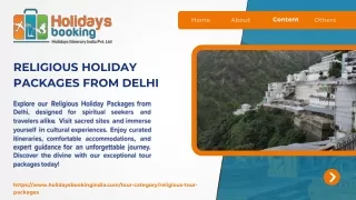 Religious Holiday Packages from Delhi