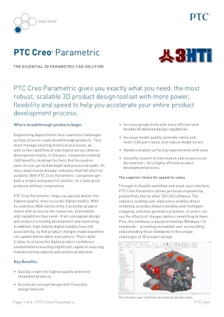 Creo Parametric - Comprehensive 3D CAD Software for Advanced Product Design