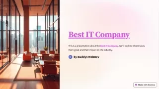 Unleashing Innovation: The Best IT Company as Your Premier Partner
