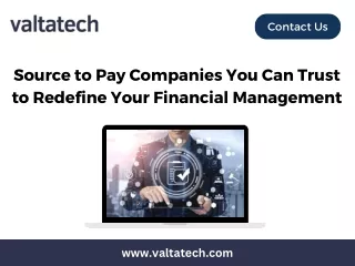 Source to Pay Companies You Can Trust to Redefine Your Financial Management