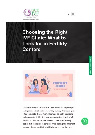 Choosing the Right IVF Clinic What to Look for in Fertility Centers