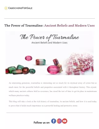 The Power of Tourmaline_ Ancient Beliefs and Modern Uses.docx