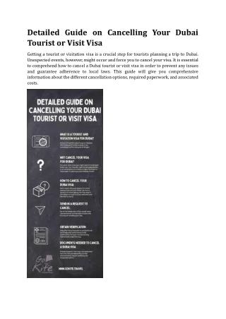 Detailed Guide on Cancelling Your Dubai Tourist or Visit Visa