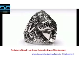 The Future of Jewelry AI-Driven Custom Designs at 3DCustomJewel