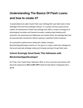 Understanding The Basics Of Flash Loans_ and how to create it