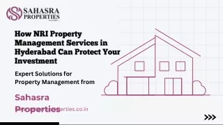 How NRI Property Management Services in Hyderabad Can Protect Your Investment