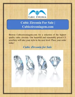 Cubic Zirconia for Sale