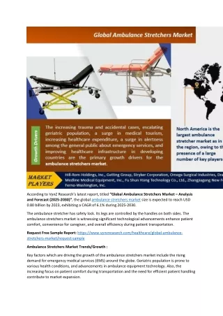Ambulance Stretchers Market Growth Overview and Estimates Industry Size by 2030