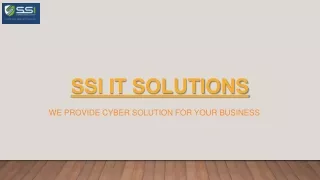 Expert Cyber Security Consultant | SSI IT Solutions | Protect Your Business Toda