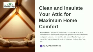 Clean and Insulate Your Attic for Maximum Home Comfort
