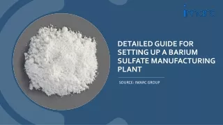 Detailed Report On Barium Sulfate Manufacturing Unit