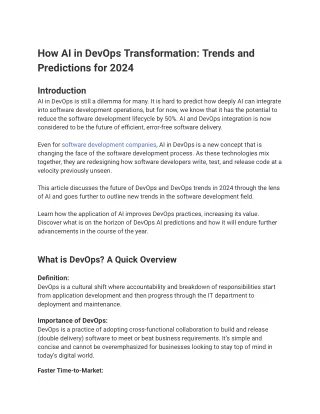 How AI in DevOps Transformation_ Trends and Predictions for 2024