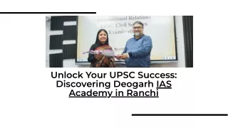 Best IAS Coaching in Ranchi Deogarh IAS Academy for UPSC Success