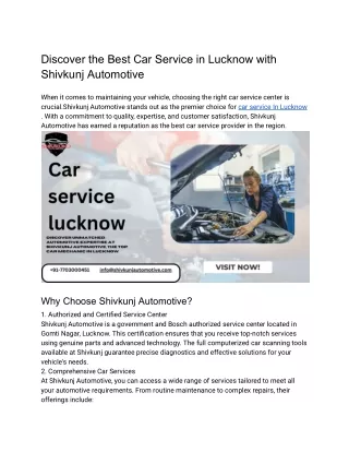 Car service lucknow