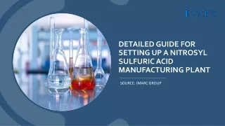 Detailed Project Report on Nitrosyl Sulfuric Acid Manufacturing Plant PDF