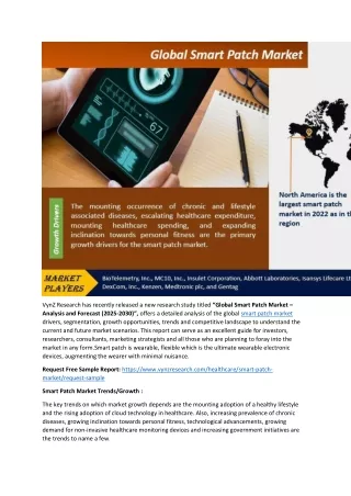 Smart Patch Market to Register Unwavering Growth During 2030