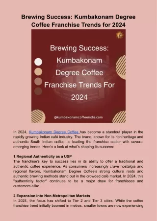 Brewing Success_ Kumbakonam Degree Coffee Franchise Trends for 2024