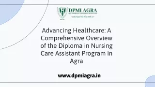 Hands-On Training for Nursing Care Assistants in Agra