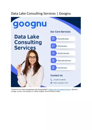 Data Lake Consulting Services