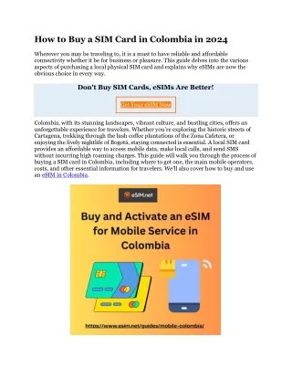 How to Buy a SIM Card in Colombia in 2024