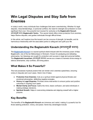 Win Legal Disputes and Stay Safe from Enemies