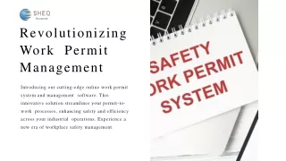 Streamlined Online Work Permit System and Management Software