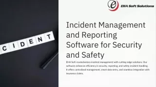 Incident Management and Reporting Software for Security and Safety