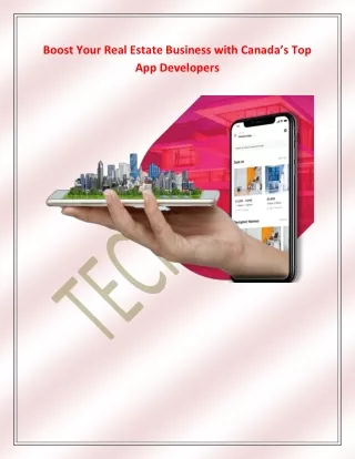 Boost Your Real Estate Business with Canada’s Top App Developers