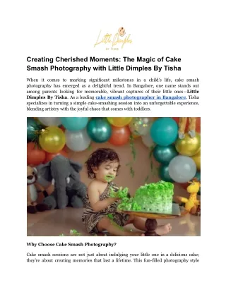 Creating Cherished Moments_ The Magic of Cake Smash Photography with Little Dimples By Tisha