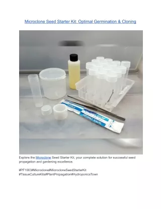 Microclone Seed Starter Kit_ Optimal Germination & Cloning