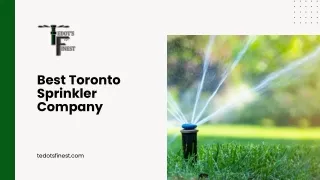 Best Toronto Sprinkler Company | Tedot’s Finest Sprinklers