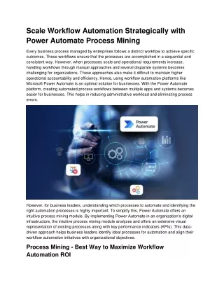 Optimizing Process Efficiency with Power Automate Solutions