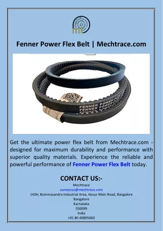 Fenner Power Flex Belt  Mechtrace.com