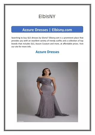 Azzure Dresses  Elbisny