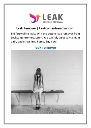 Leak Remover  Leakcontentremoval.com