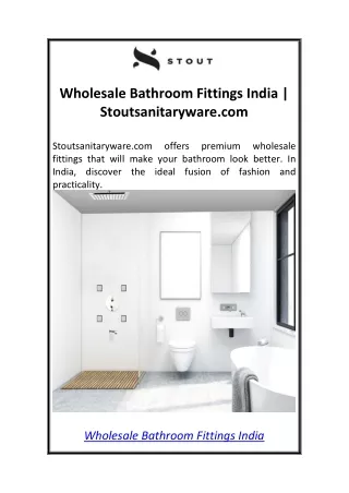 Wholesale Bathroom Fittings India  Stoutsanitaryware.com