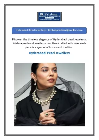 Hyderabadi Pearl Jewellery  Krishnapearlsandjewellers