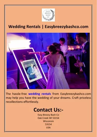 Wedding Rentals  Easybreezybashco.com