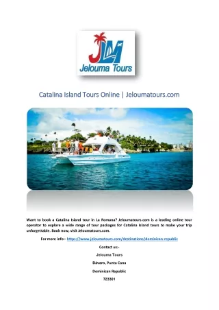 Catalina Island Tours Online | Jeloumatours.com