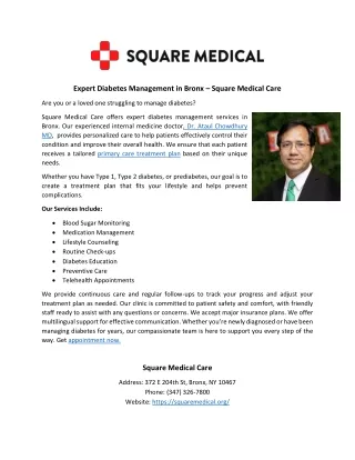 Expert_Diabetes_Management_in_Bronx_Square_Medical_Care