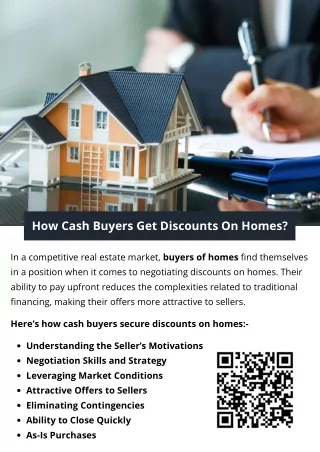 How Cash Buyers Get Discounts On Homes?