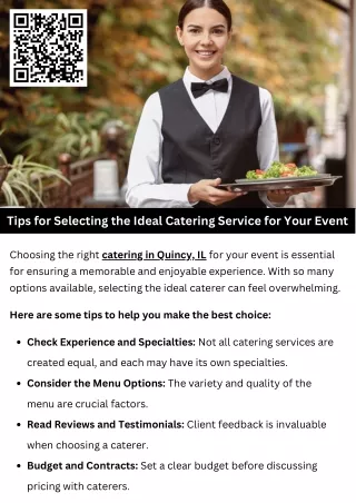 Tips for Selecting the Ideal Catering Service for Your Event